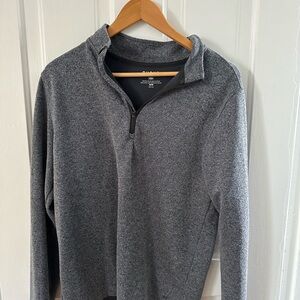 Men's Gray Quarter-Zip Sweater